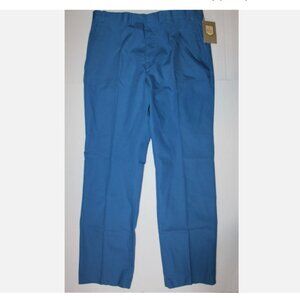 Vintage 80's Men's Blue Pants Combed Cotton Dacron Poly visa 38 x 34 NWT